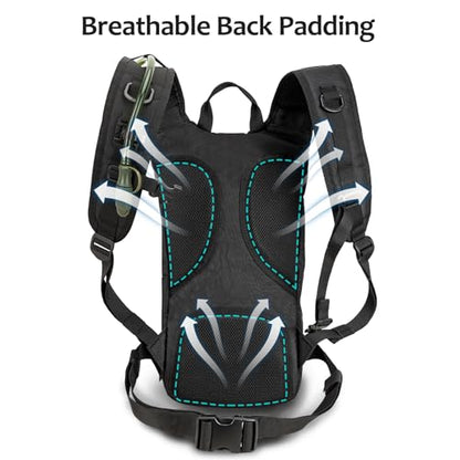 Hydration Backpack Tactical with 3L TPU Water Bladder: Hiking MOLLE Military Day Bag for Hunting for Men Women