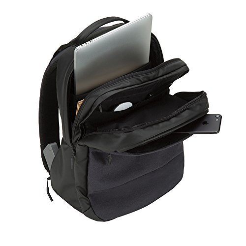 Incase City Backpack - 24L Main Storage Compartment with 16" Faux Fur Laptop Pocket, Front Organizational Pocket, Quick Access Pocket, Everyday Tech Backpack - Black - color: Black