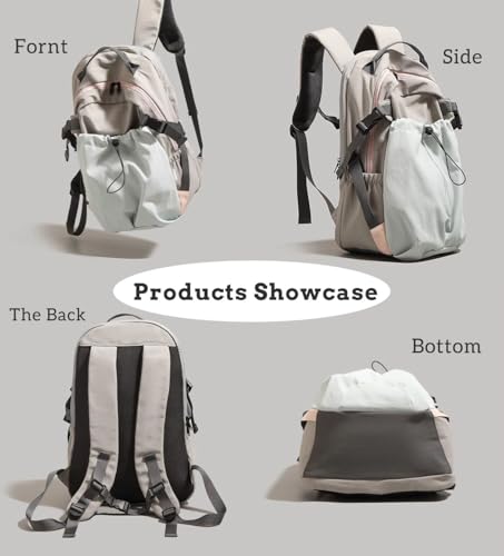 acdiac 13L Shoulder Bag Backpack For Woman Multipurpose Lightweight Commuter Travel Work College Daypack Bags Laptop (Green)