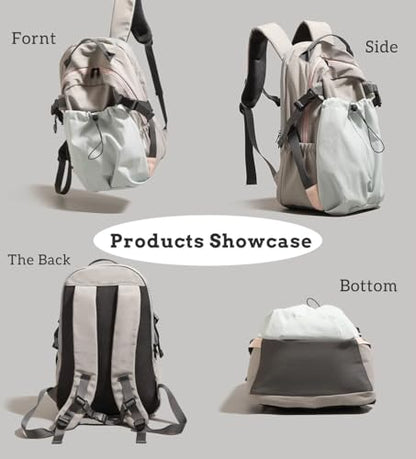 acdiac 13L Shoulder Bag Backpack For Woman Multipurpose Lightweight Commuter Travel Work College Daypack Bags Laptop (Green)