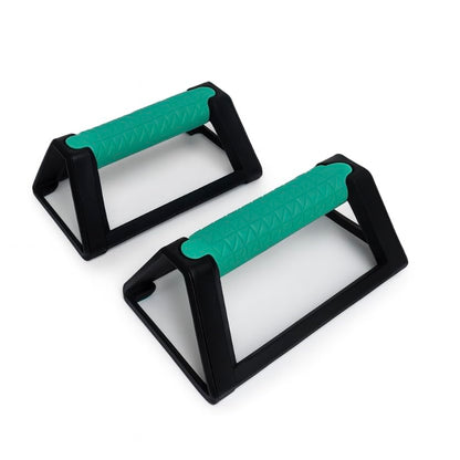 Summit Grips Premium Push-Up Handles for Strength Training, Stackable, Wrist-Friendly, Ergonomic Grip for Home Gym Workouts - color: Teal