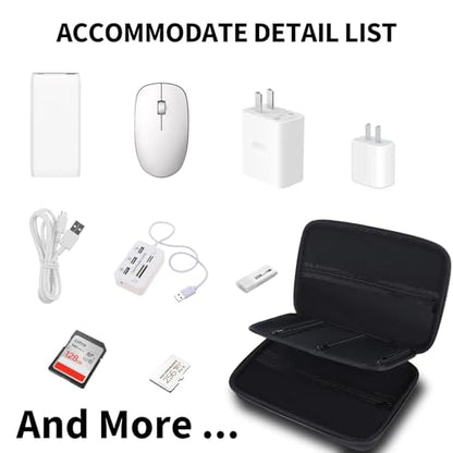 Electronic Organizer Travel Case for MacBook Power Adapter Chargers Cables Tech Organizer Hard Drive USB Flash Disk SD Card Cord Portable Electronics Accessories Bag - Large