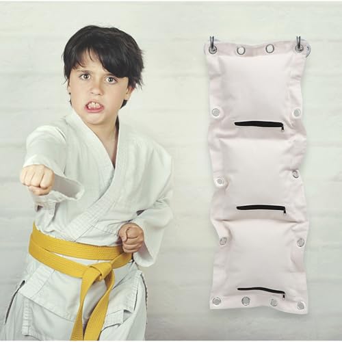 FRCOLOR Triplet Wing Style Boxing Wall Bag Thickened Heavy Duty Empty Sandbag Training Pad for Home Fitness and Martial Arts Workout
