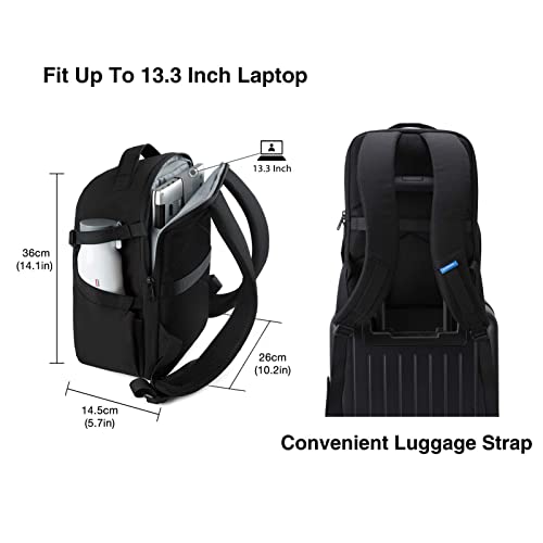 BAGSMART Small Camera Bag Backpack, DSLR SLR Camera Case Fits 13.3 Inch Laptop, Waterproof Photography Backpacks with Rain Cover Tripod Holder for Women Men, Black - color: Black, size: Small