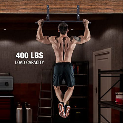 AmStaff Fitness Joist Mount Pull Up Bar, Ceiling Mounted Chin Up Bar for Home Gym, Crossfit, Beam, Rafter - Heavy Duty, Multi Grip, 42" Wide, Maximum Head Clearance - TU038