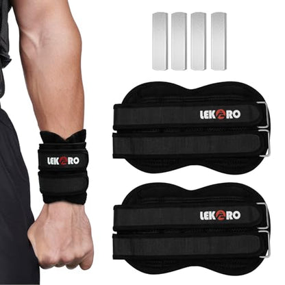 Ankle Weights Wrist Weights for Men Women, 1 Pair Adjustable Removable Steel Weighted Plates Arm Leg Weights for Walking Running Pilates, Fitness Weights - color: Adjustable Wrist Weights 2.2 LBS