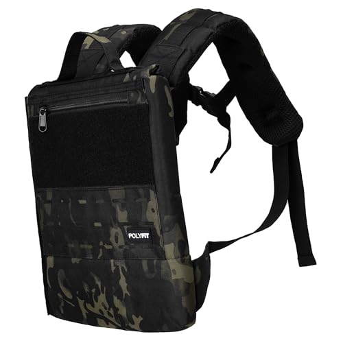 Polyfit Rucking Backpack 2.0 - Weighted Ruck Pack for Weight Plates - Patent Pending Side-Loading Rucksack for Walking, Running, Rucking, Strength and Endurance Training - Black Camo - color: Black Camo