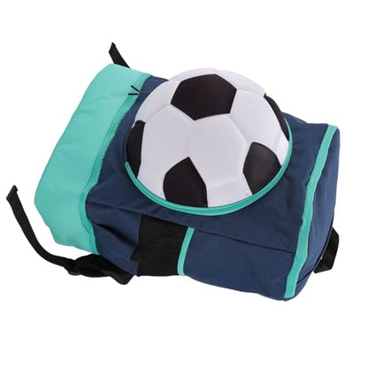 Soccer Backpack with Ball Compartment, Shoe Compartment, Football Bag with Shoe Compartment, Water Resistant, Men & Women, Basketball Bag, for - color: Green with Blue, size: Adult Size (Fits Size 7 Ball)