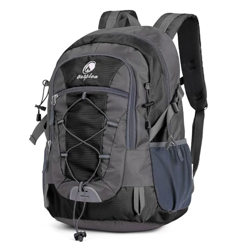 25L Small Hiking Backpack with Chest Strap for Men Women, Waterproof Travel Backpack Day Pack, Lightweight Padded Hiking Daypacks for Camping Traveling Outdoor Sports, Black - color: Black