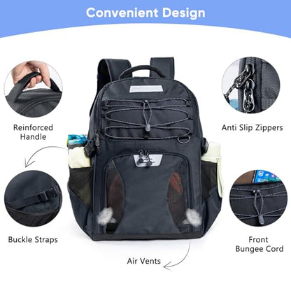 Basketball Bag Backpack with Ball Compartment & Shoe Pocket – Gym Bag for Basketball, Soccer, Football, Volleyball – Large Capacity Athletic Backpack for Youth & Adults, Basketball Gifts - color: Black Style B