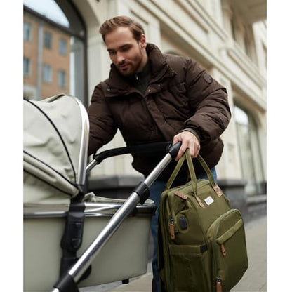 Diaper Bag Backpack, Multifunction Diaper Bag with Changing Pad, Baby Diaper Bags for Boys Girls, Stylish Large Capacity Travel Backpack for Moms Dads, Baby Shower Gifts,Unisex – Olive Green - color: Olive Green
