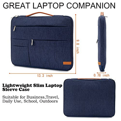 KINGSLONG 13.3 inch Laptop Sleeve Bag, Slim Shockproof Handbag, Computer Carrying Case Cover Compatible with MacBook Air/Pro,Acer Asus Dell HP Blue - color: Blue, size: 13 inch