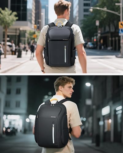 Ponhog 17 Inch Laptop Backpack for Men Black - color: A-black, size: 17 Inch