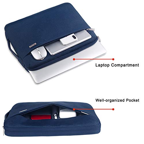 Voova Laptop Sleeve Case 13 13.6 Inch with Handle, 360°Protective Waterproof Slim Computer Bag Cover Compatible with MacBook Air 13 M1/M2/M3/M4 2020-2024, MacBook Pro 13, IPad Air/Pro 13, Blue - color: Blue, size: 12.6-13.6 Inch