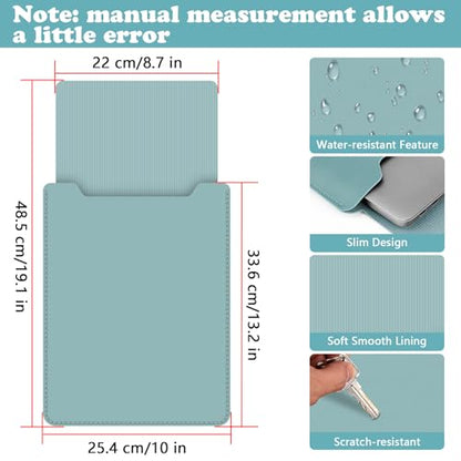 BVYA 13.3-14" Sleeve, PU Leather Laptop Case Compatible with New MacBook Air 13.6/Pro/Max M2/M1 A2779 A2442 14, 13.5 Surface 5/4/3/2/1, Compatible with Laptop 2022 Pro 14 inch - color: BLUE, size: For 13.3-14 inches