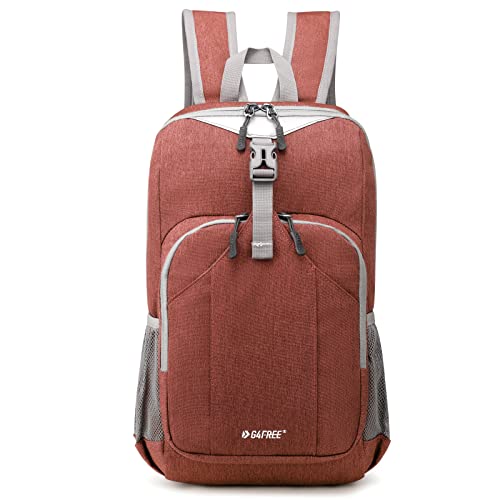 G4Free Mini 10L Hiking Daypack Small Hiking Backpack Cycling Compact Shoulder Backpack Outdoor for Men Women - color: Brick Red