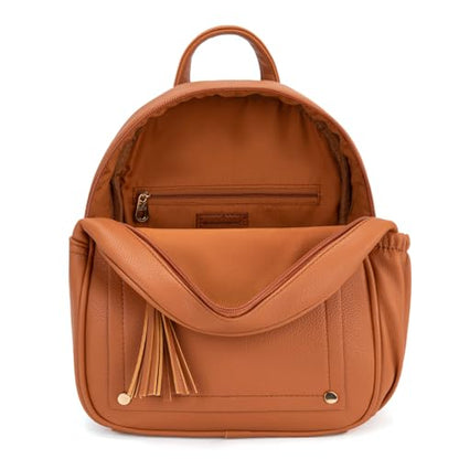 Montana West Mini Backpack Purse for Women Anti Theft Backpacks with Secured Zipper and Tassel - color: Mini Brown