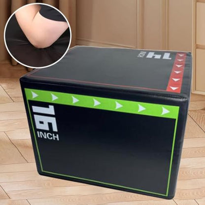 Agility Jump Plyometric Box 3-in-1 Non-Slip Heavy-Duty Foam for Home Gym Workouts