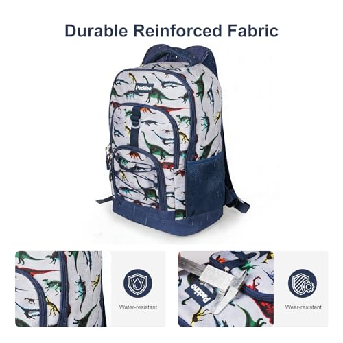 School Backpack for Teen Girls Bookbags, Large Capacity Water Resistant Laptop Bags Elementary High School Women Travel Daypacks - color: Dinosaur