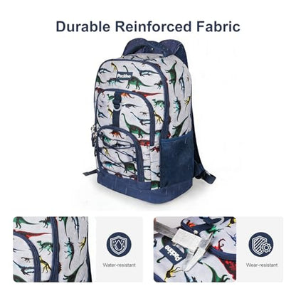 School Backpack for Teen Girls Bookbags, Large Capacity Water Resistant Laptop Bags Elementary High School Women Travel Daypacks - color: Dinosaur