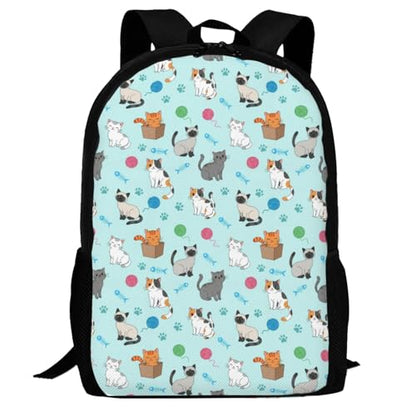 Lightweight Polyester Daypack Cut Cats, Anti Theft Large Capacity Travel Hiking Backpack Unisex Carry On Bag for Outdoor Commute Business Use - color: Design (1021)