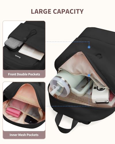 Ceneda Gym Backpack for Women, Cute Gym Bag with Shoe Compartment, Wet Pocket & Tumbler Strap, Puffer Dance Cheer Backpack - color: Black, style: Puffer