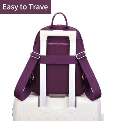 Tanweibago Mini Nylon Women Backpacks,11L Small Ladies backpacks Casual Lightweight Women Shopping Travel Daypack (Purple) - color: Purple