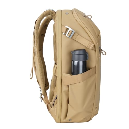 VANGUARD VEO Metro B30L Camera & Everyday Backpack (Beige) – Fits 70–200mm Attached, 17" Laptop Storage, Convertible Daypack Design, Travel-Ready Carry-On - color: Beige, size: 30L
