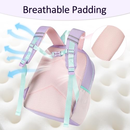 abshoo Toddler Backpack for Girls Preschool Backpacks School Bookbag for Kids 4-6(Pink and Purple) - color: Pink-purple