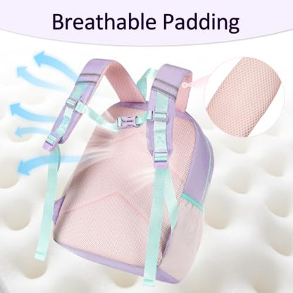 abshoo Toddler Backpack for Girls Preschool Backpacks School Bookbag for Kids 4-6(Pink and Purple) - color: Pink-purple