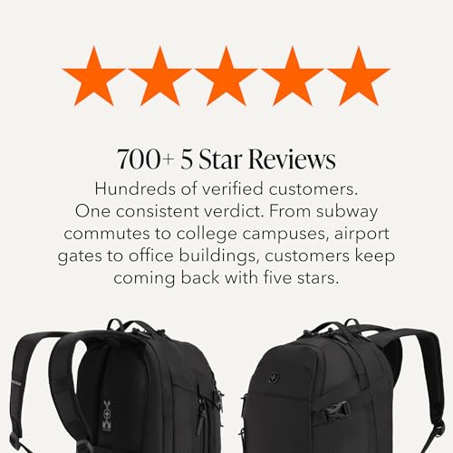 SwissGear Hybrid 30L Travel Backpack, Fits 15 inch Laptop, Men's and Women's, Black - color: Black, size: 30L