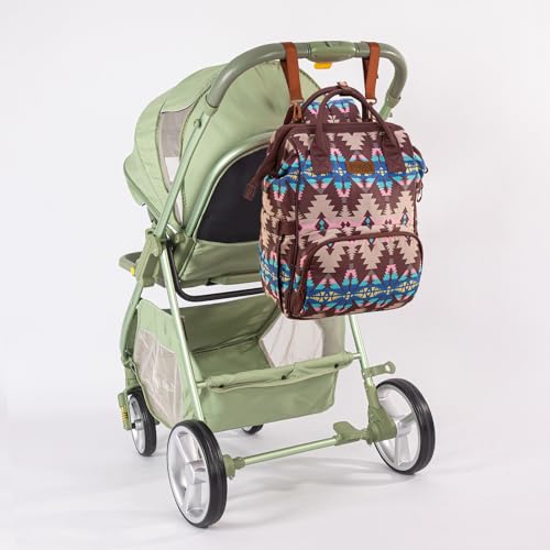 Wrangler Callie Diaper Bag Backpack with Stroller Straps Multifunction Baby Travel Bag WG2210-9110CF - color: Angel Dark Coffee
