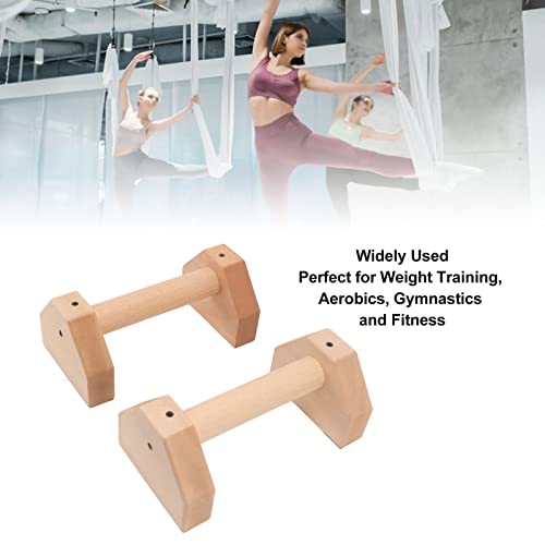 Wooden Pushup Handles, Push Up Bar Calisthenics Equipment, Anti Slip Pushup Bar Handstand Parallettes Bars, Solid Wood Parallettes Bars for Floor Use,for Men and Women Home Workout(31*18*17 cm)