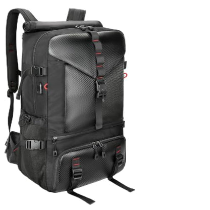 SWICKY Carry-on Travel Backpack for Men, Airline Approved Convertible Duffle Backpack with Shoe Compartment & USB Charging Port, Water Resistant 17.3 Inch Laptop Backpack for Travel Gym Camping - color: 82522(black-fits 17.3 Inch Laptop)