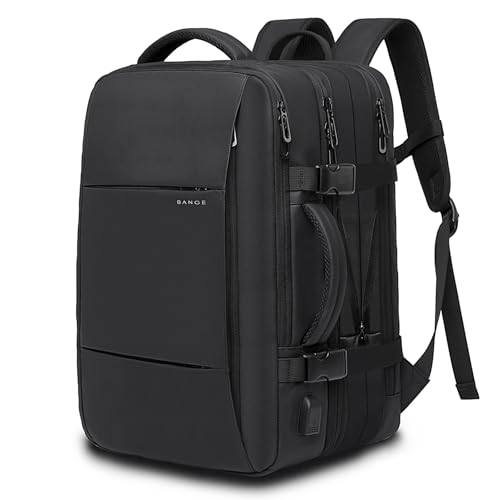 BANGE 45L Carry On Backpack, Weekender Travel Backpacks, 17.3 inch Laptop Back Pack Business Expandable Bag for Men and Women - size: 45l