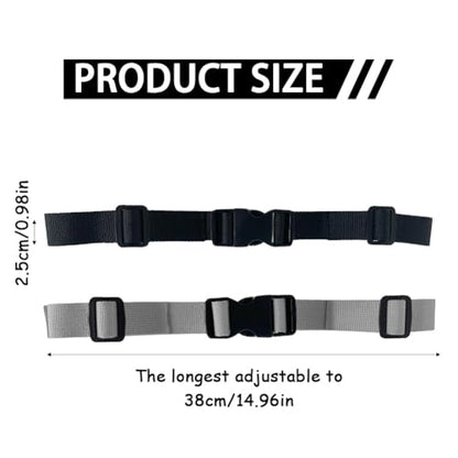 2 Pack Backpack Chest Strap Add On, Universal Elastic Backpack Sternum Strap, Adjustable Chest Belt with Quick Release Bucklee, Backpack Accessories for Travel, Hiking, Camping - color: black + gray