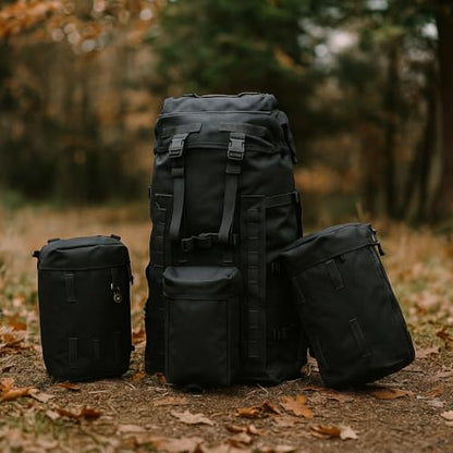MT PLCE Tactical Backpack with Internal Frame, Military Rucksack for Outdoor, Hiking, Survival Black - color: Black