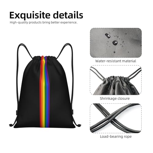 Rainbow Pride LGBT Drawstring Backpack Bag Sport Gym Dance Beach Travel Sackpack for Women Men - color: Lgbt_ddd00644