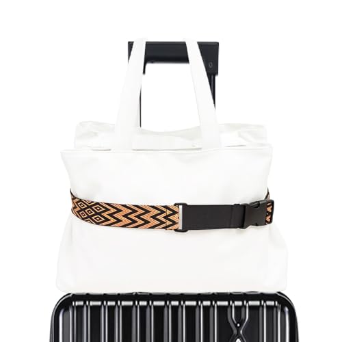 Adjustable Black Luggage Connector Straps for Suitcases | Handle Wrap | Secure Multiple Bags Hands-Free | Stylish Designs Fit Away/Travelpro Luggage | Business Trip & Travel - color: Luggage Strap-Black-07
