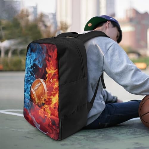 Basketball Backpack With Separate Ball Compartment And Shoes Fit Basketball Volleyball Football - color: Ice and Fire Rugby
