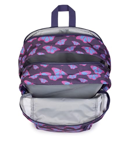 JanSport Laptop Backpack - Computer Bag with 2 Compartments, Ergonomic Shoulder Straps, 15” Laptop Sleeve, Haul Handle - Flutter By Purple - color: Flutter By Purple