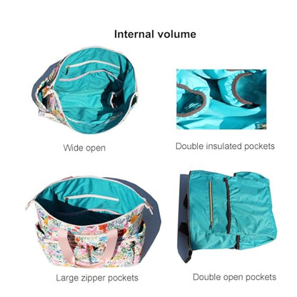 ESVAN Diaper Tote Bag Totepack Backpack 2 in 1 for Women Multifunctional Large Capacity with Insulated Pockets Travel | Multifunctional - color: A