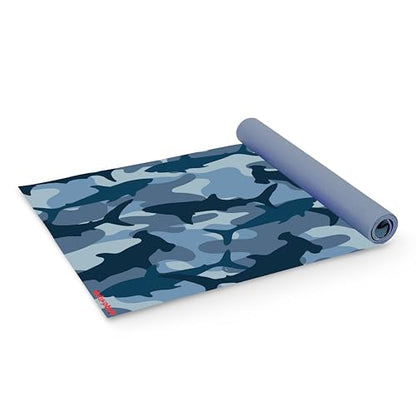 Antsy Pants Yoga Mat for Stretching and Yoga - color: Blue Shark