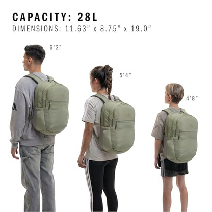 adidas PHNM Backpack for Laptop, School and Travel, 28L - color: Tent Green/Grey Three
