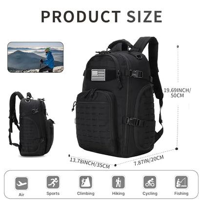 30L Hiking Backpack Lightweight Outdoor Daypack Camping Backpack Outdoor Travel Daypack Day Pack for Man Woman (Black) - color: Black