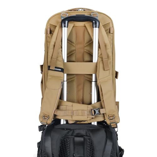 VANGUARD VEO Metro B30L Camera & Everyday Backpack (Beige) – Fits 70–200mm Attached, 17" Laptop Storage, Convertible Daypack Design, Travel-Ready Carry-On - color: Beige, size: 30L
