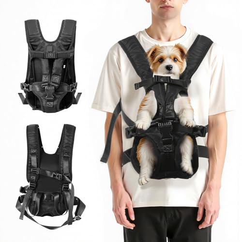 Dog Backpack Carrier, Legs-Out Front Carrier for Small Medium Dogs, Adjustable Breathable Front Carrier for Hiking, Cycling, Travel - size: Large (Back:15-20 in,Chest:23-30 in)