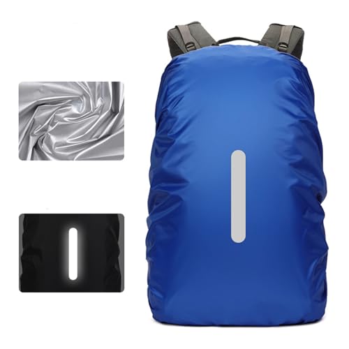 Waterproof Rain Cover for Backpack Reflective Rainproof Protector for Anti-Dust and Anti-Theft - color: Blue, size: Small