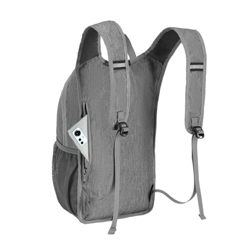 SKYSPER 10L Hiking Backpack, Foldable & Packable Lightweight Daypack for Travel, Collapsible Small Compact Hiking Backpack for Women & Men, Gray - color: Gray