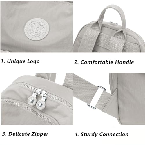 Mini Backpack Purse for Women, Stylish Daypack Shoulder Bag, Small Lightweight Daypack for Work Travle College (A- Cream White) - color: A- Cream White